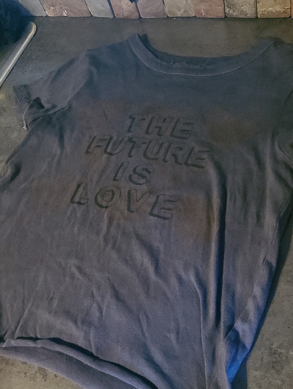 Chaser Purple Ish Grey Short Sleeve Tee "The Future Is Love"
